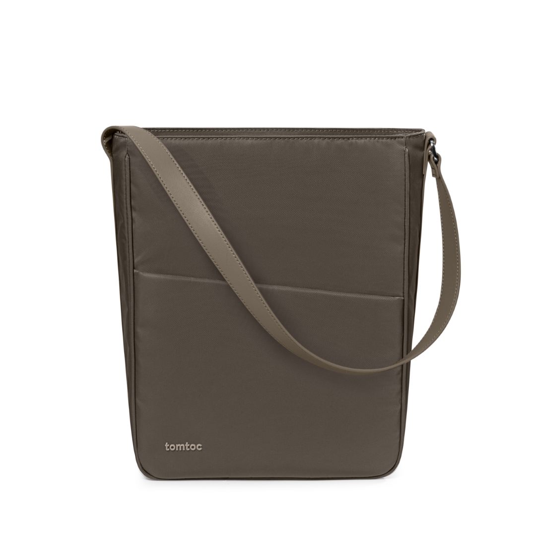 TÚI ĐEO KIÊM BALO DÀNH CHO ULTRABOOK 11"/13"/14" TOMTOC SLASH SLING BAG TAUPE - Hàng Chính Hãng