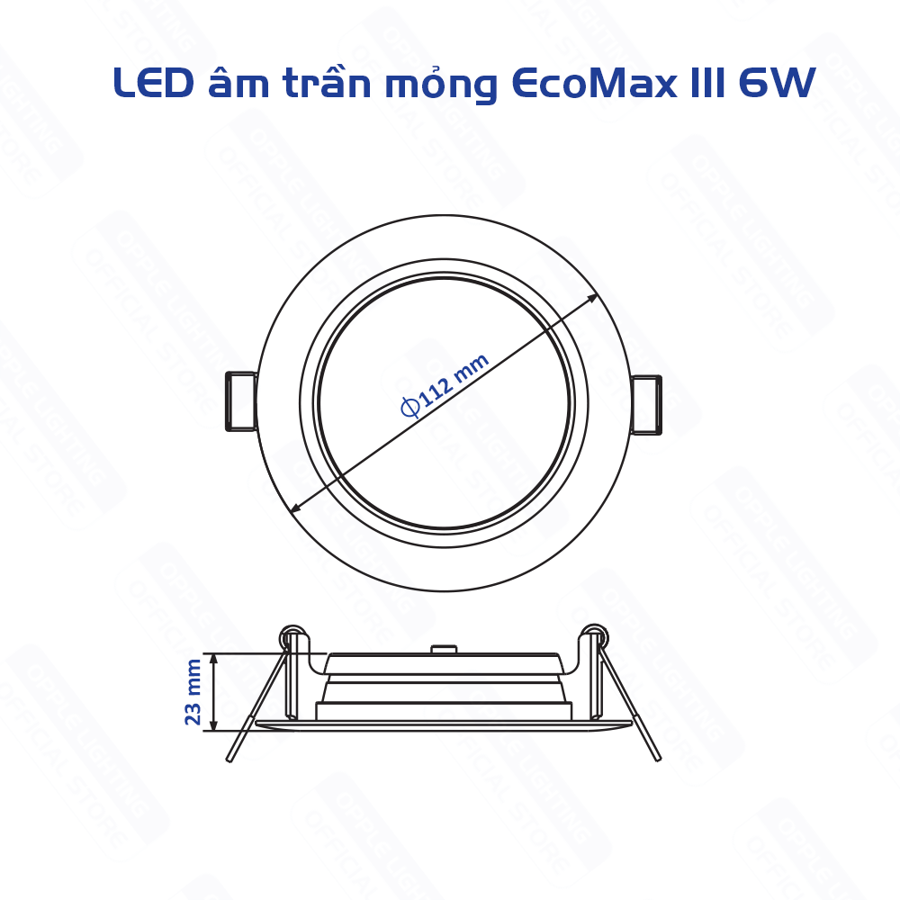 Bộ Đèn LED OPPLE Âm Trần Siêu Mỏng EcoMax III - Hiệu Suất Sáng Cao, Thiết Kế Mỏng Đẹp Mắt