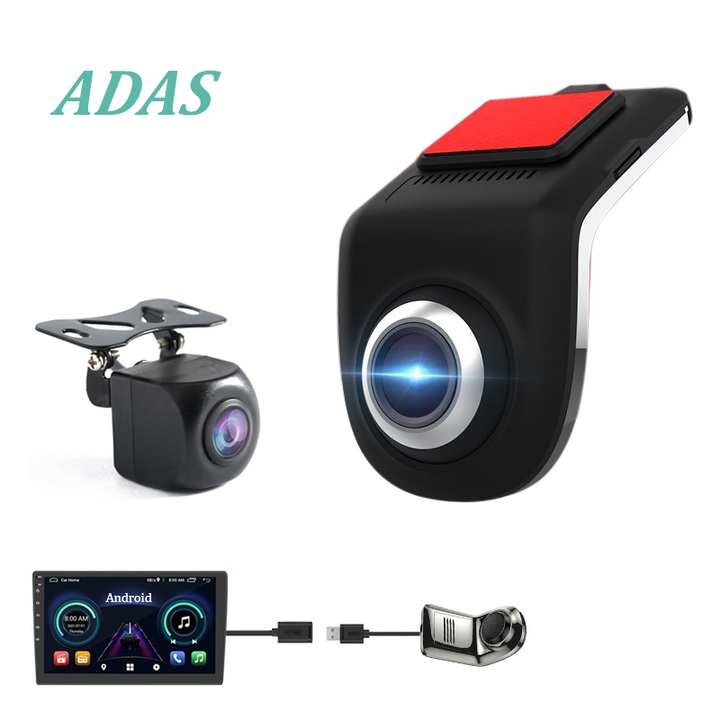 Bộ camera hành trình dùng cho màn hình Android camera trước và sau DC-U5