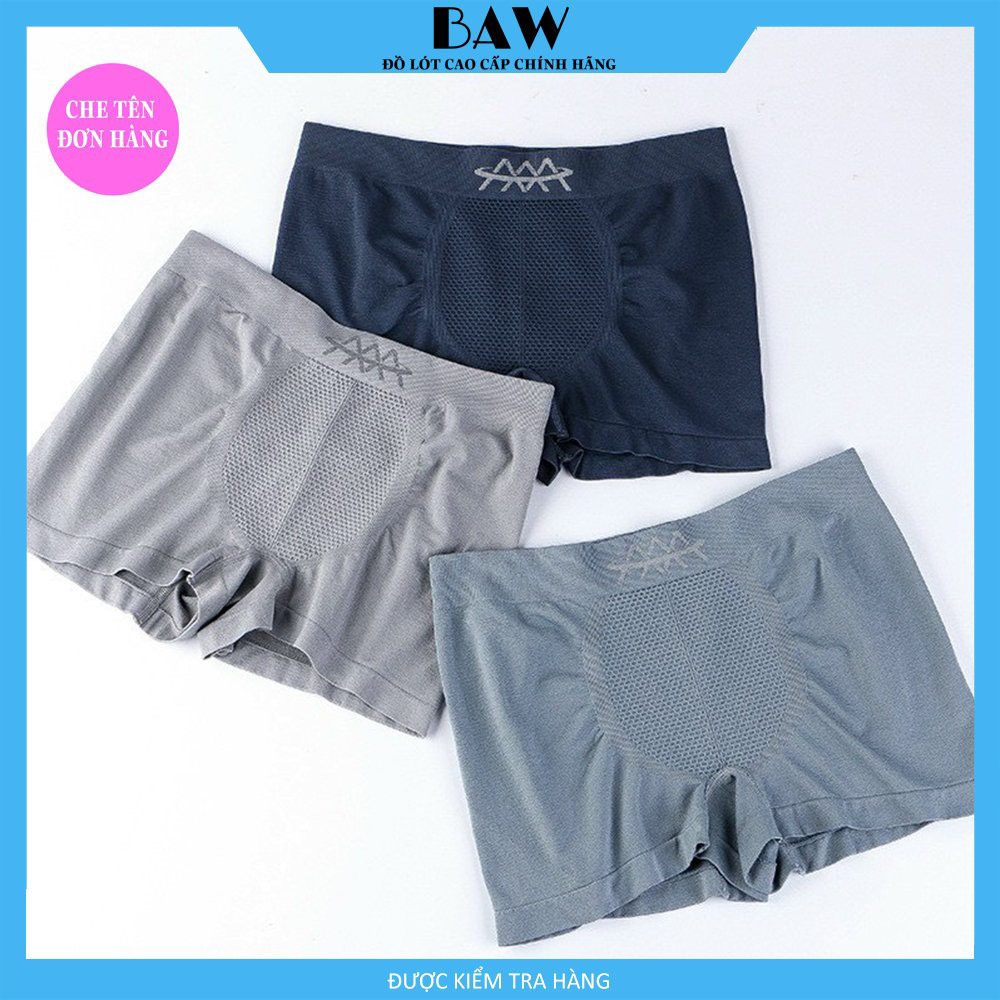 Quần Boxer Nam sợi cotton kháng khuẩn, Quần Lót Nam co giãn 4 chiều thấm hút mồ hôi cực tốt thương hiệu BAW (combo 5 màu ngẫu nhiên) NT7982