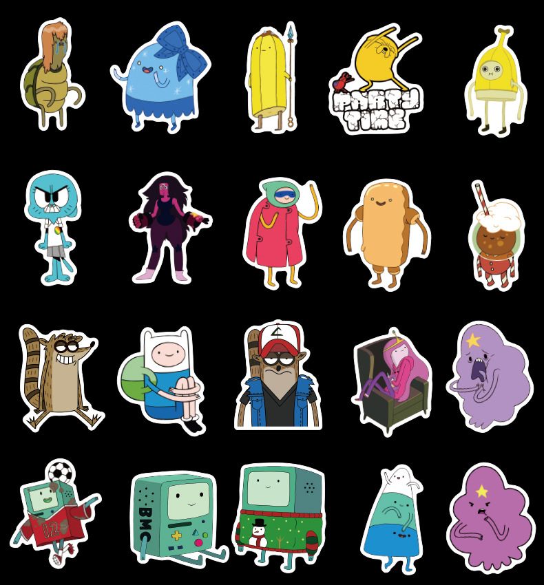 Bộ 50 miếng Sticker hình dán Adventure Time