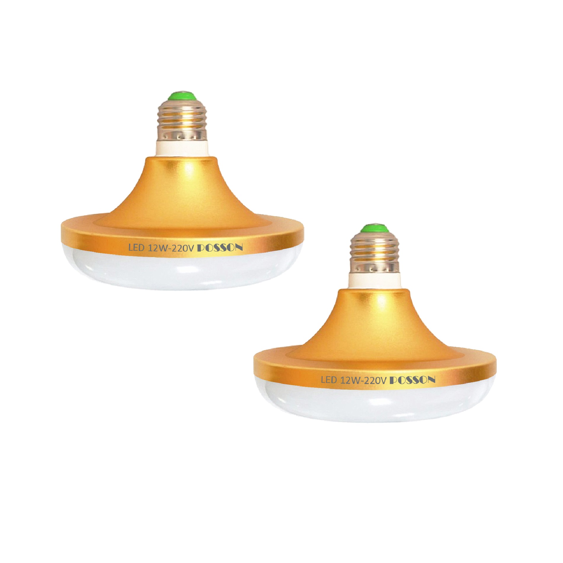 2 Bóng đèn Led 12w UFO tiết kiệm điện sáng trắng Posson L-UFO12