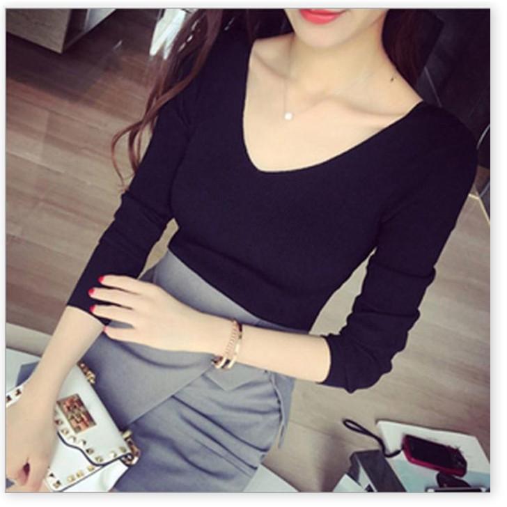 ÁO LEN NỮ CỔ V ÔM DÁNG SIÊU XINH