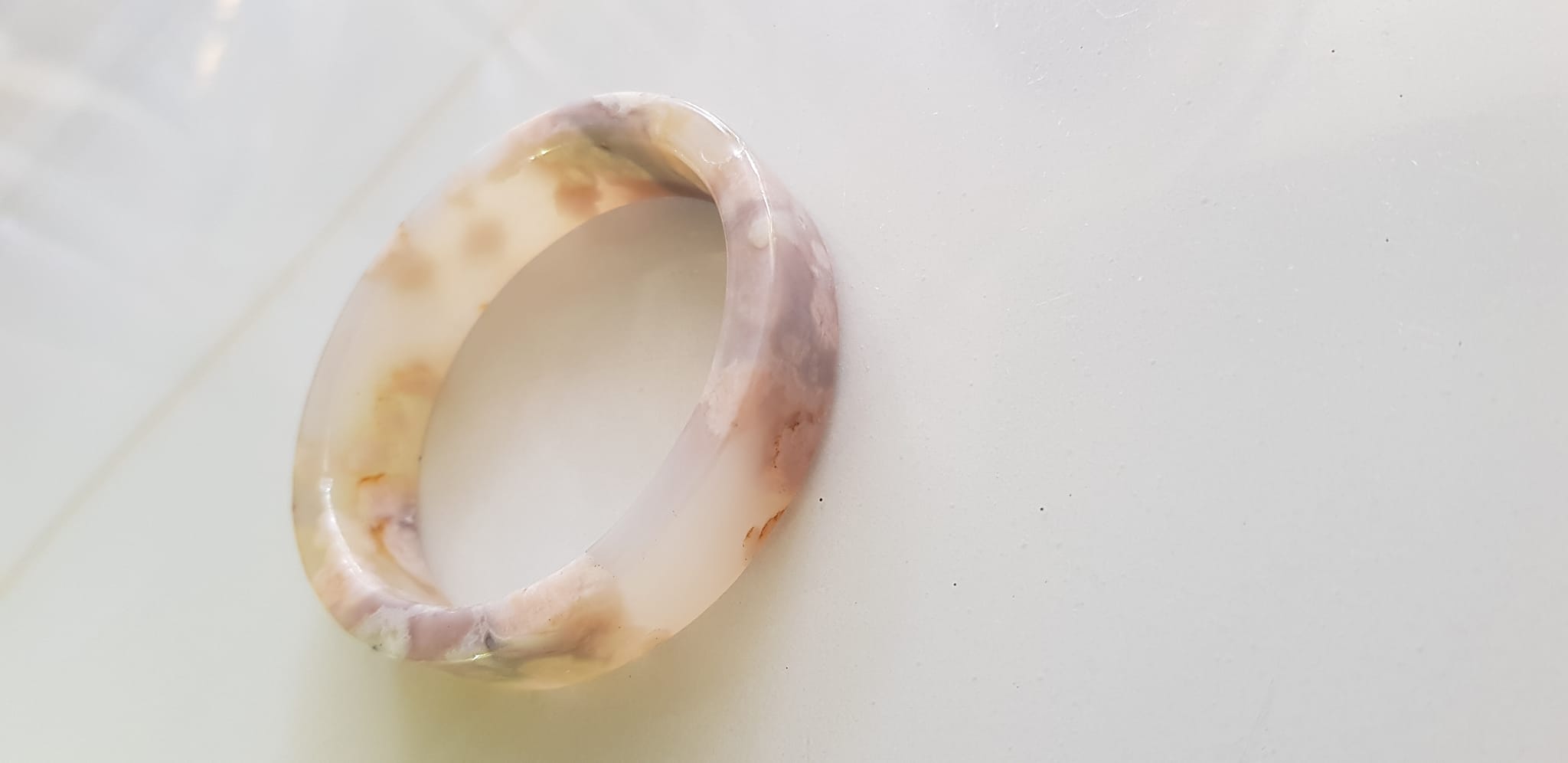 Vòng tay Nữ Mã Não Bản Vuông bông rau câu Ni 50mm x cao 13mm x dầy 5mm Nữ 45kg - 50kg đeo đẹp xinh tay lắm ạ