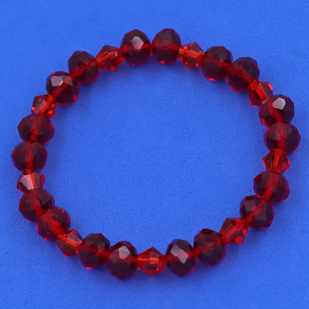 Vòng tay tay pha lê đỏ cắt giác 8 ly CTFLOGHFLOG8