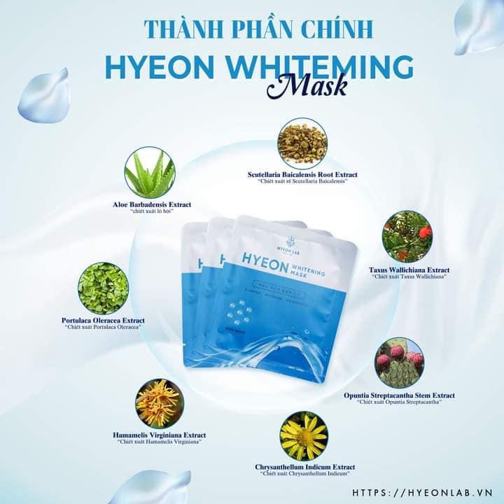 HYEON WHITENING MASK| Mặt nạ thủy tinh Hyeon Lab|Dưỡng da, cung cấp dưỡng chất giúp da căng, sáng mịn ,Cấp ẩm cho làn da