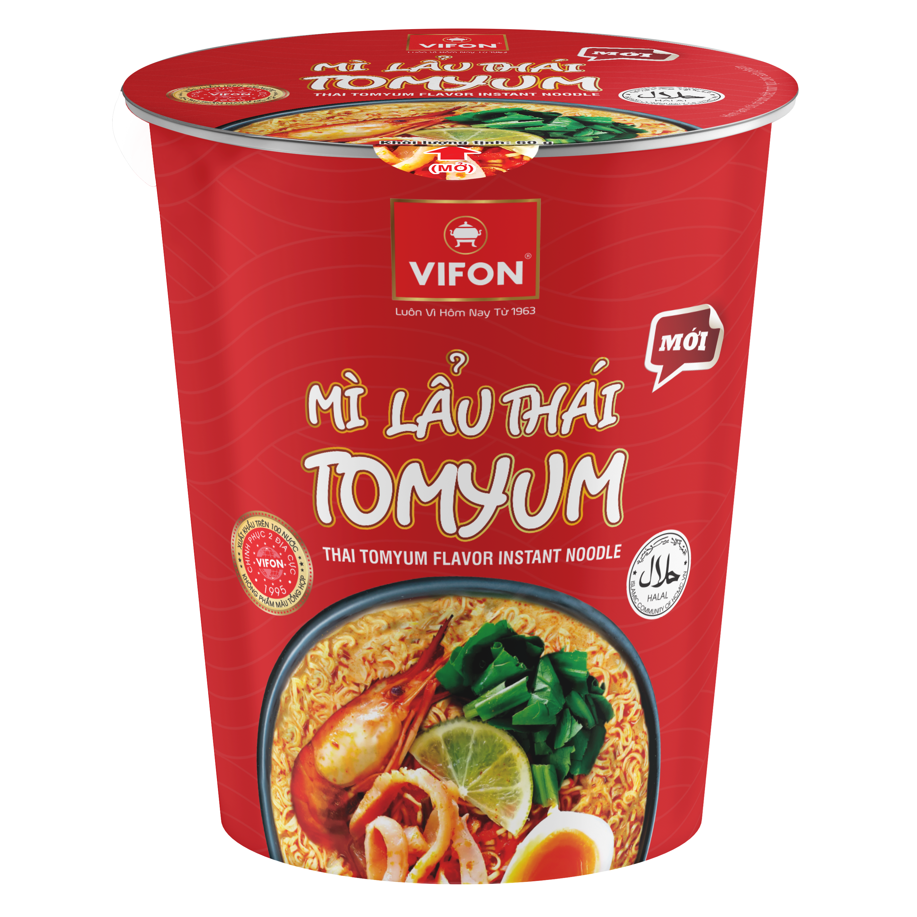 10 ly mì lẩu thái Tomyum Vifon 60gr