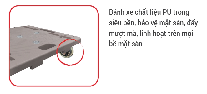 Xe đẩy hàng không tay Dolly FB Pro-skate nối được Happy Move 100kg