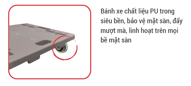 Xe đẩy hàng không tay Dolly FB Pro-skate nối được Happy Move  100kg