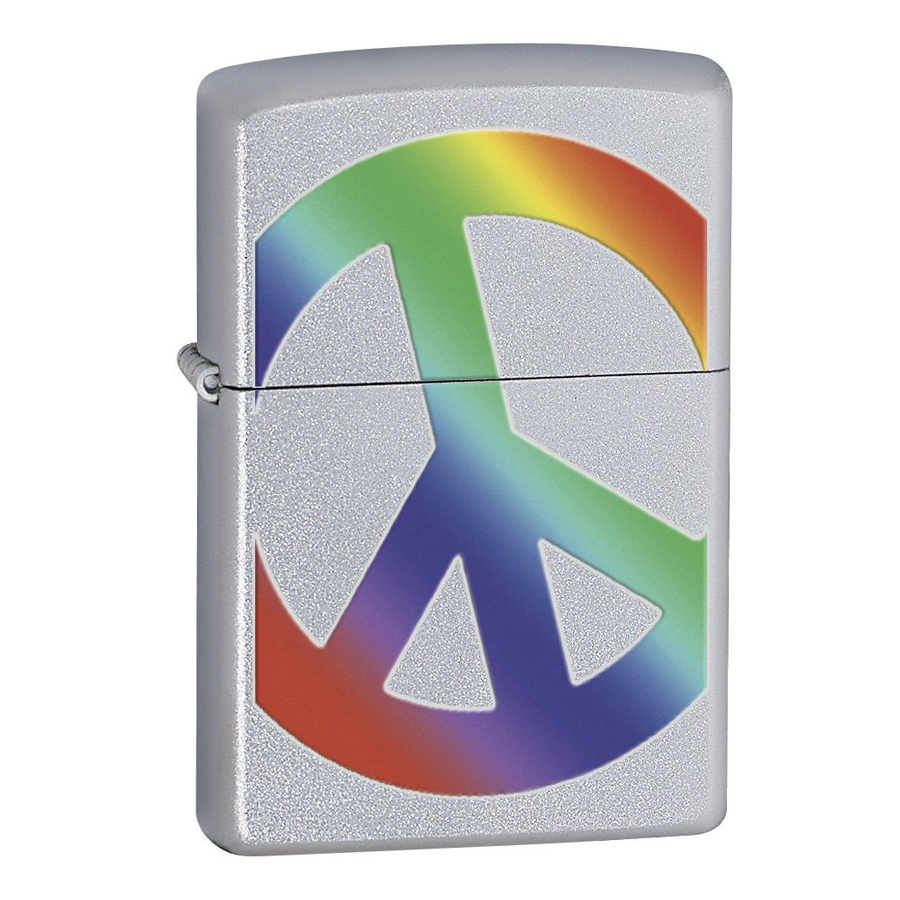Bật Lửa Zippo 24475 Lighter Peace Satin Chrome