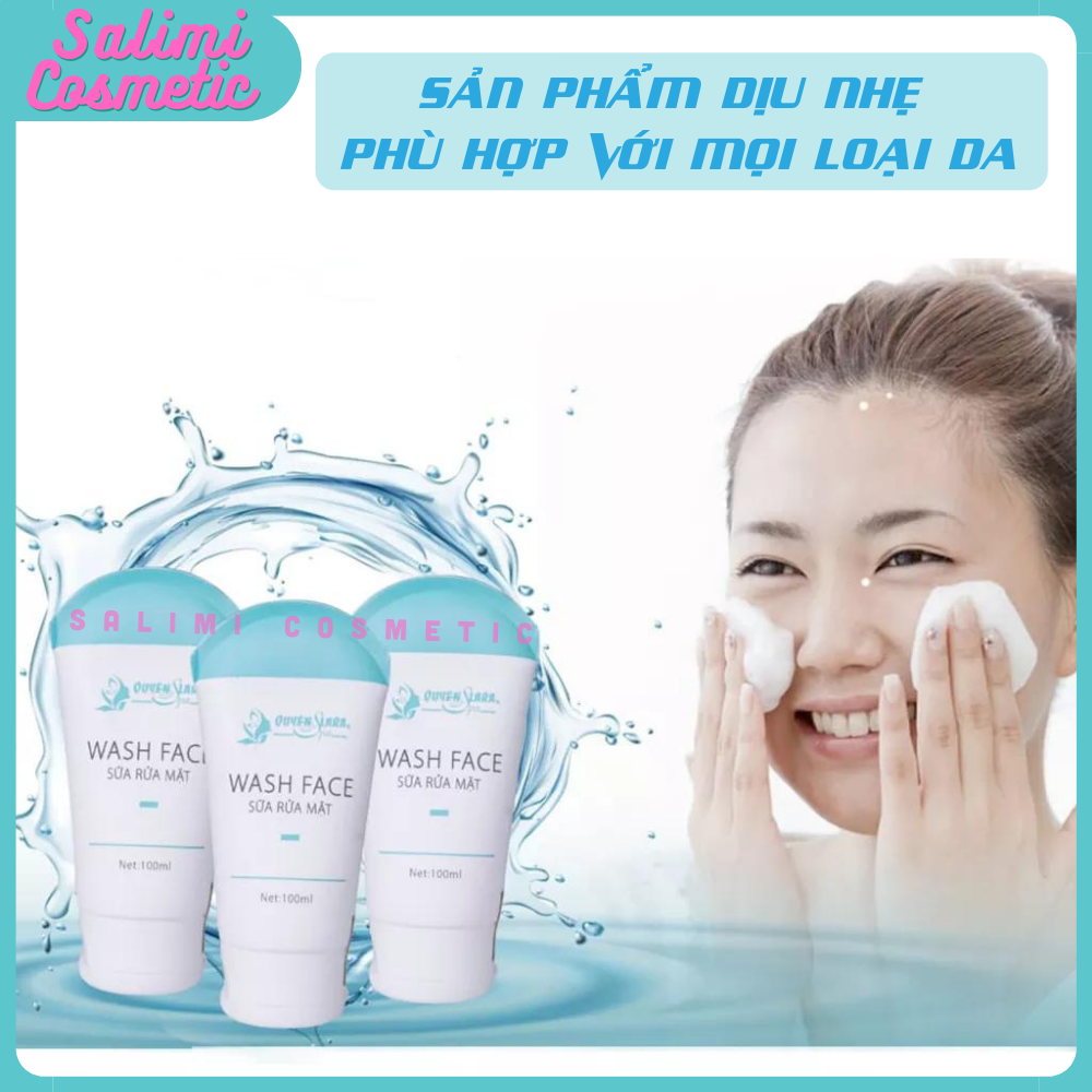 Sữa Rửa Mặt WASH FACE - Làm Sạch Da, Sạch Bụi Bẩn, Dầu Nhờn, Lớp Trang Điểm, Tế Bào Da Chết, Ngăn Ngừa Mụn, Duy Trì Độ Ẩm, Giúp Da Tươi Sáng Mịn Màng | Dung Tích 100ml