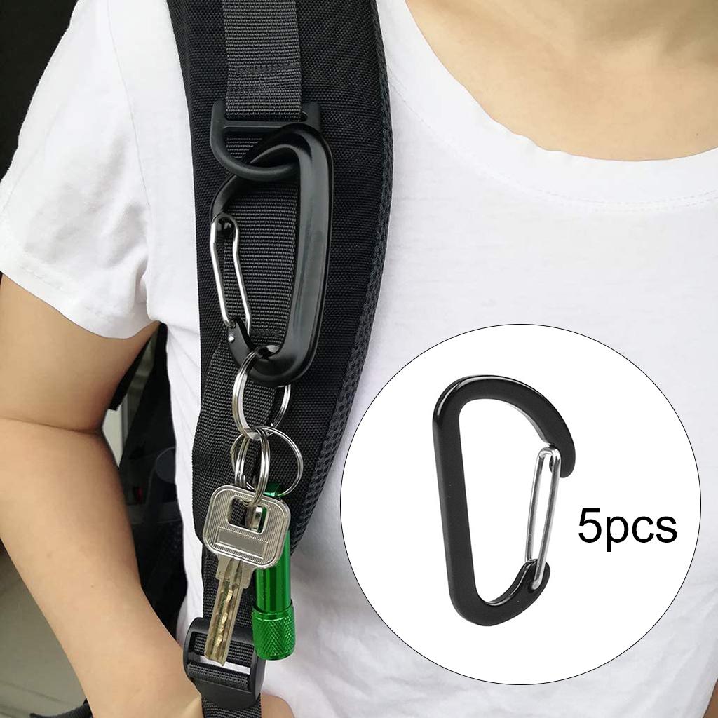 Carabiner Clips Hiking Keychain D-Ring Buckle Aluminum Alloy Fishing