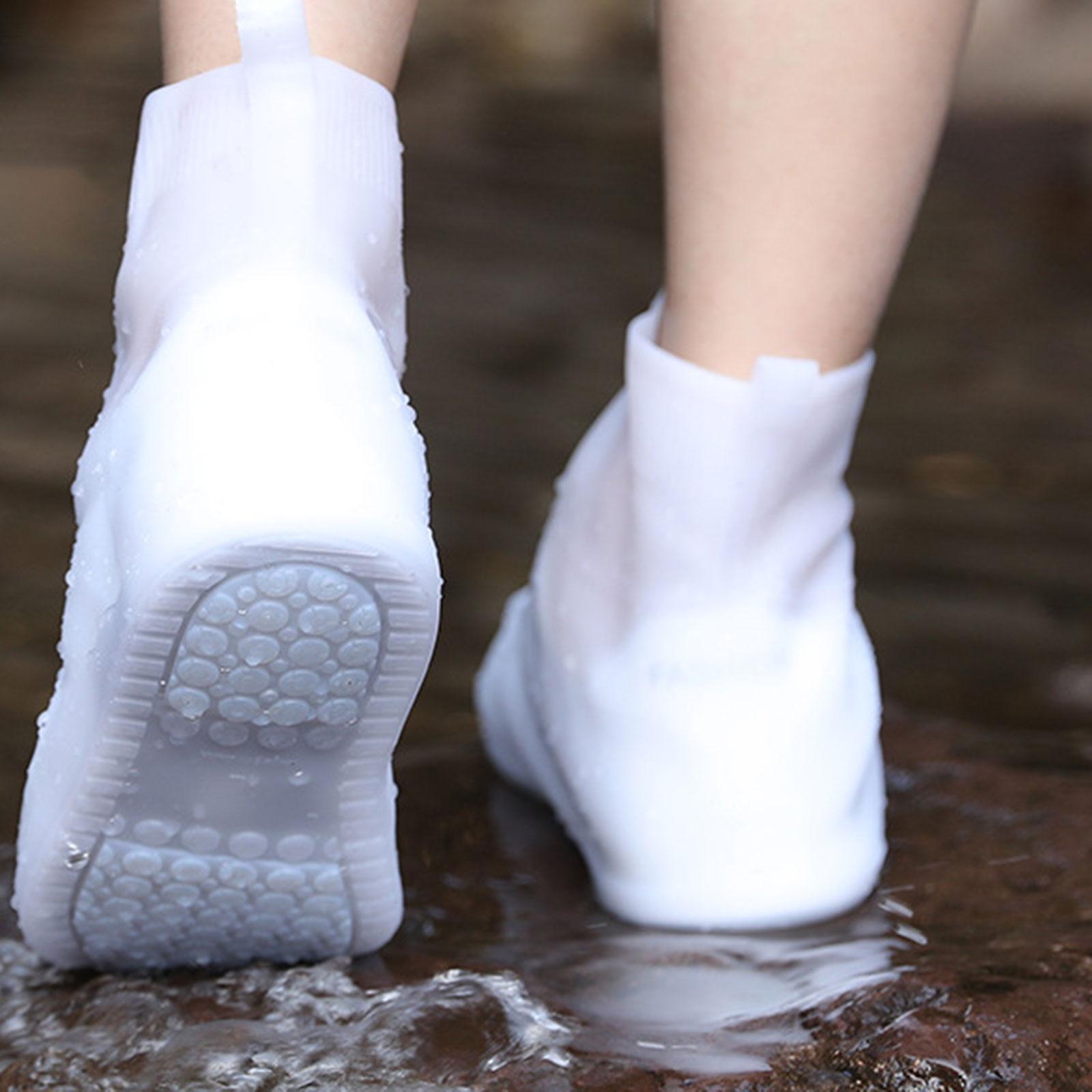 1 Pair Rain Shoe Covers Rain Boots Foldable Shoes Protectors Shoe Covering Galoshes Overshoes Boots Waterproof for Travel Fishing Boys Girls