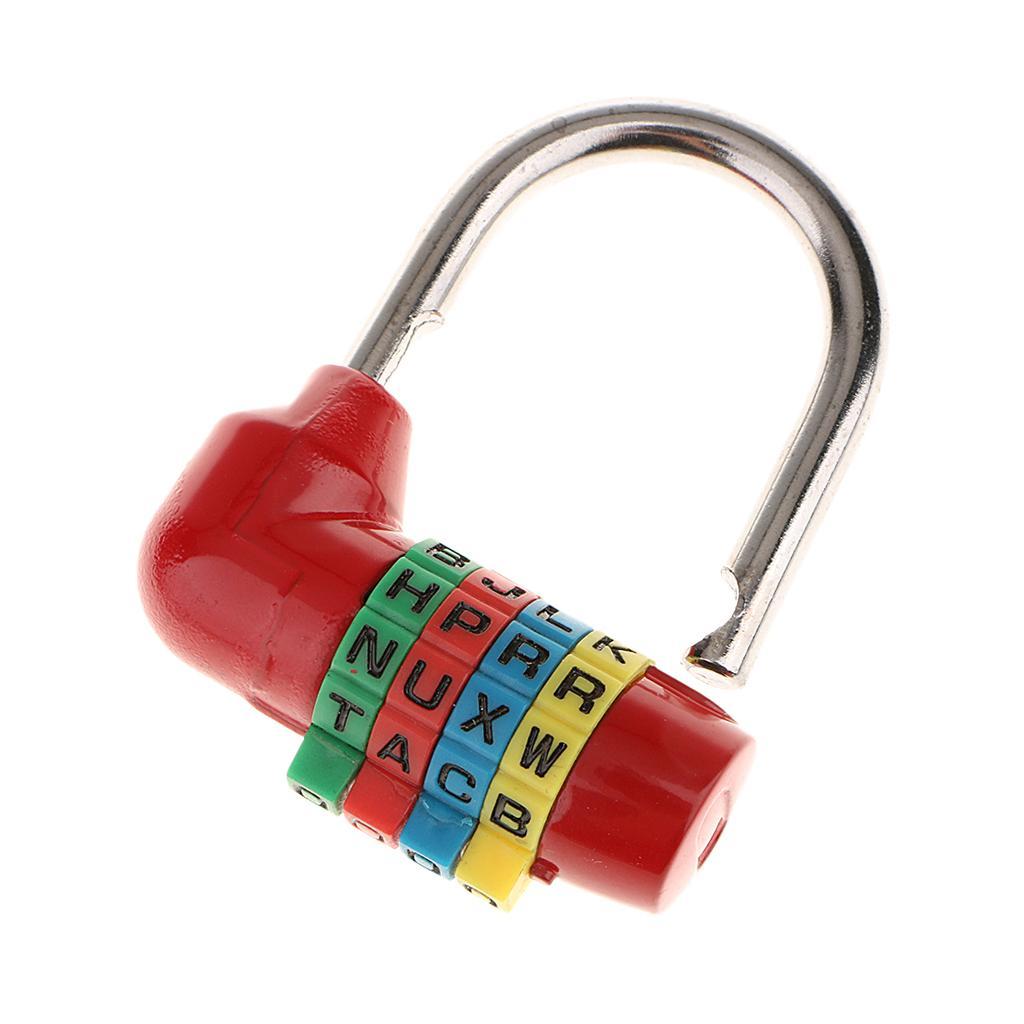 2pcs 4 Letter Combination Locks Password  Padlocks  & Red
