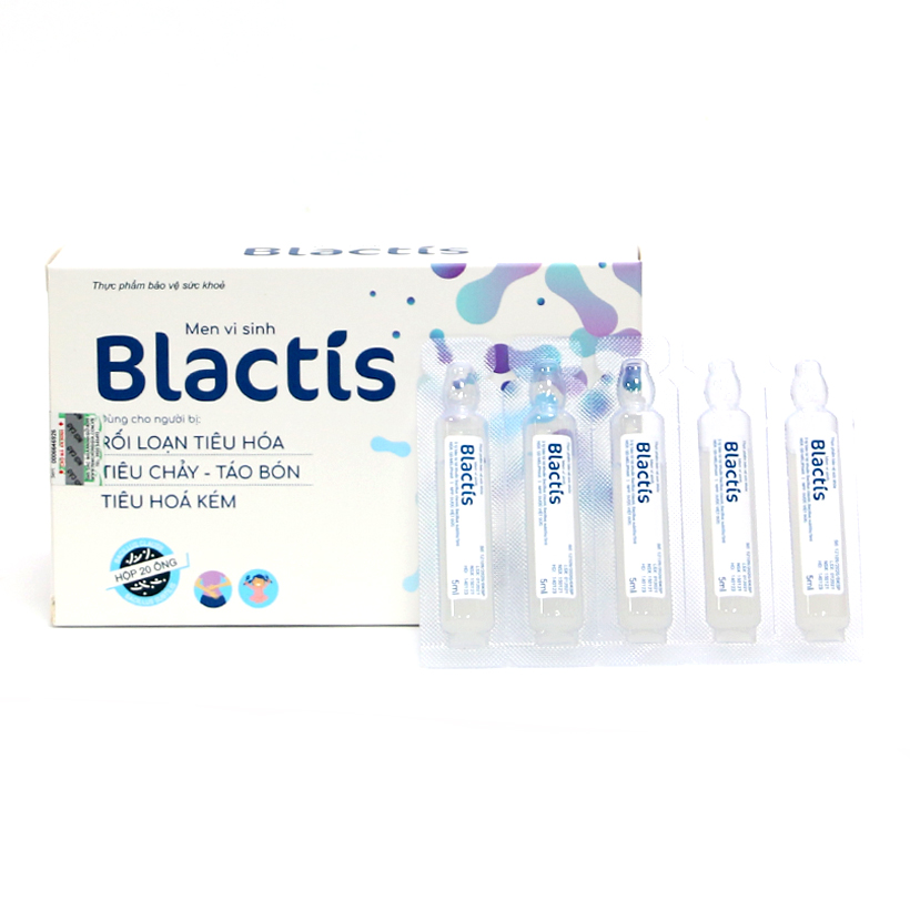 Thực phẩm bảo vệ sức khỏe hỗ trợ giảm rối loạn tiêu hóa - Men vi sinh Blactis, Hộp 20 ống