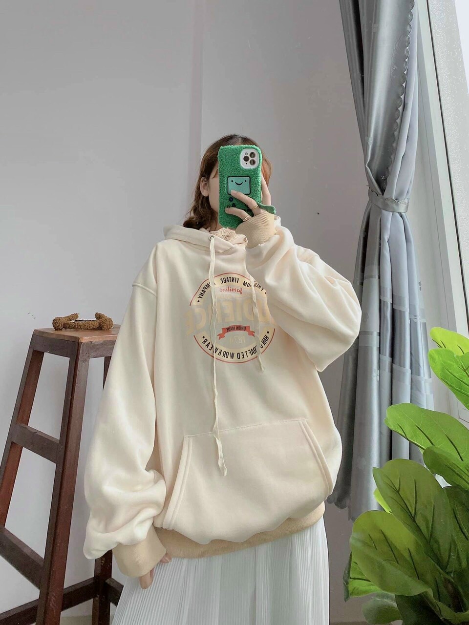 Áo Hoodie Unisex Tay Phồng Thụng Hàn Quốc Thêu AUDIENCE Cặp Nam Nữ FREESHIP RẺ ĐẸPKhoác Thu Đông Chống Nắng