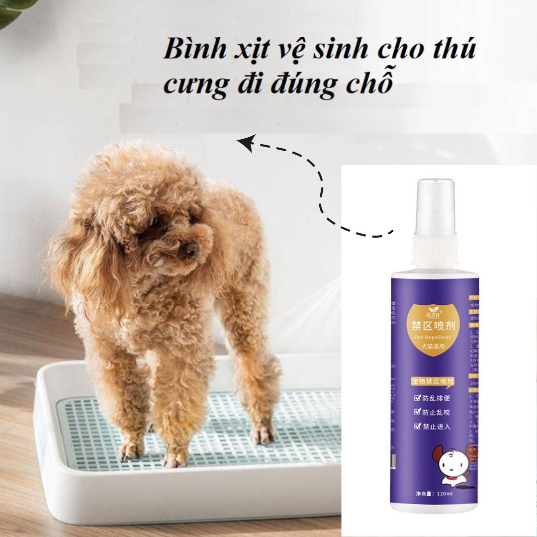 Bình xịt vệ sinh đi đúng chỗ, Huấn luyện chó mèo, chai xịt tạo những khu vực hạn chế tạo thói quen tốt