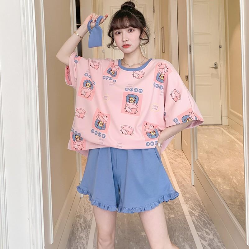 Đồ Bộ Nữ mặc nhà Cotton Form rộng thời trang cho mùa hè- Bộ ngủ - Bộ đồ mặc nhà _ mã BC-04