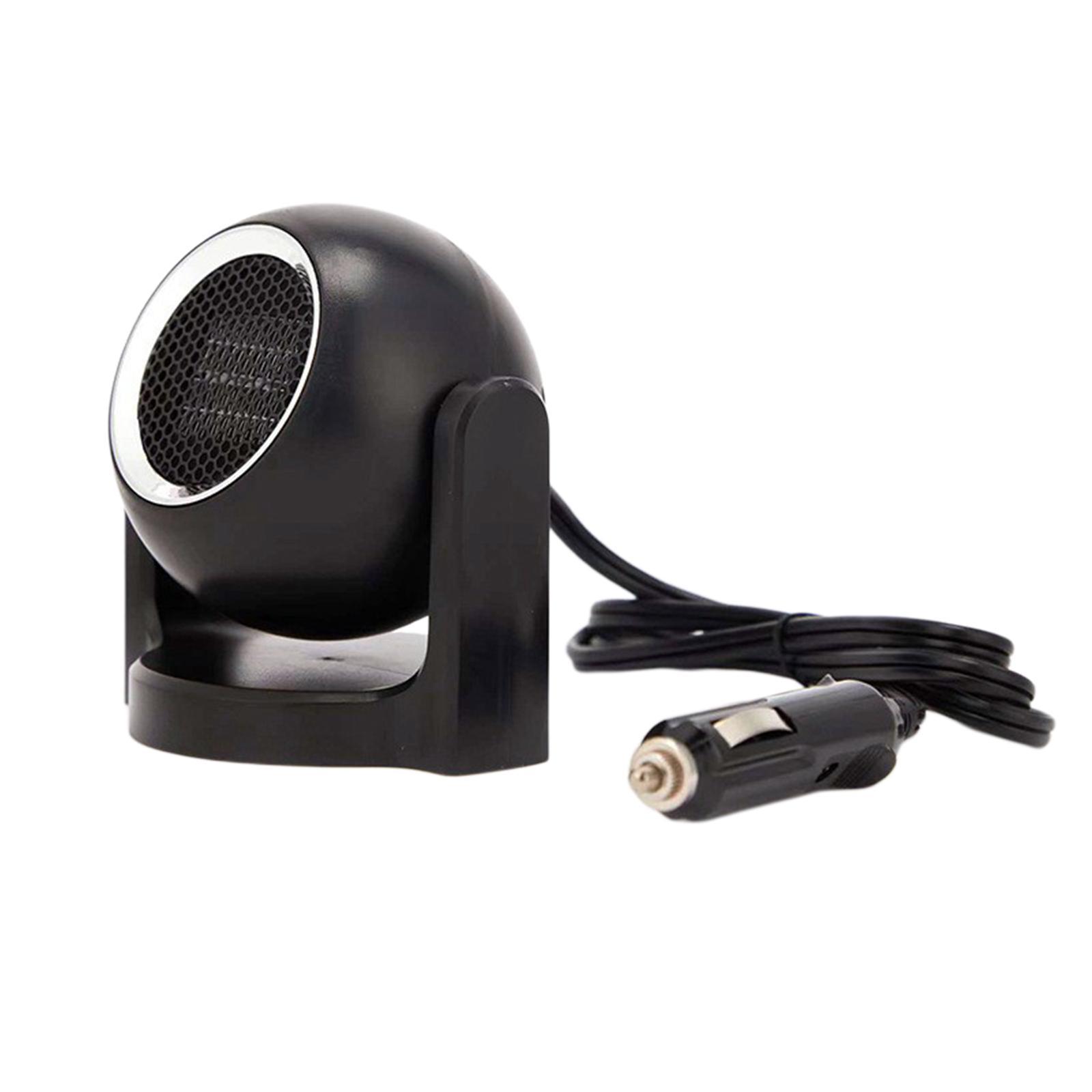 Auto Heater Defroster Demister 2 In 1 Portable 12v Black
