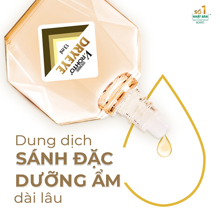 Nước nhỏ mắt cấp ẩm &amp; bổ sung nước mắt nhân tạo V.Rohto DryEye 13ml