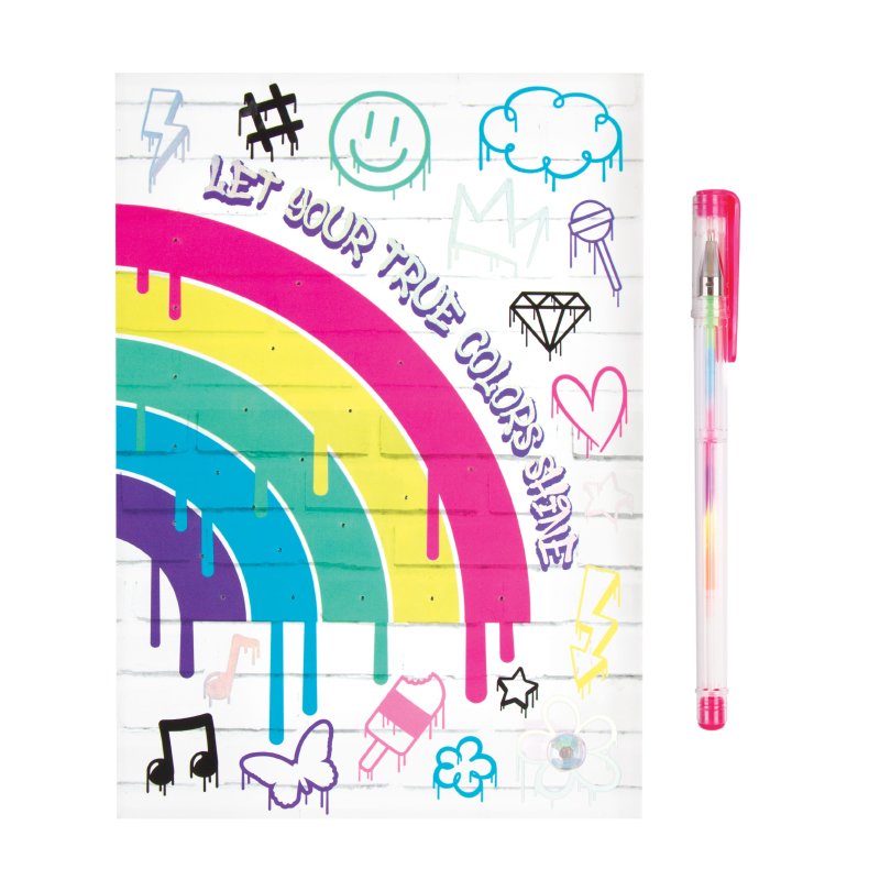 Bộ Sổ Bút - Graffiti Light Up Rainbow 3C4G 12036