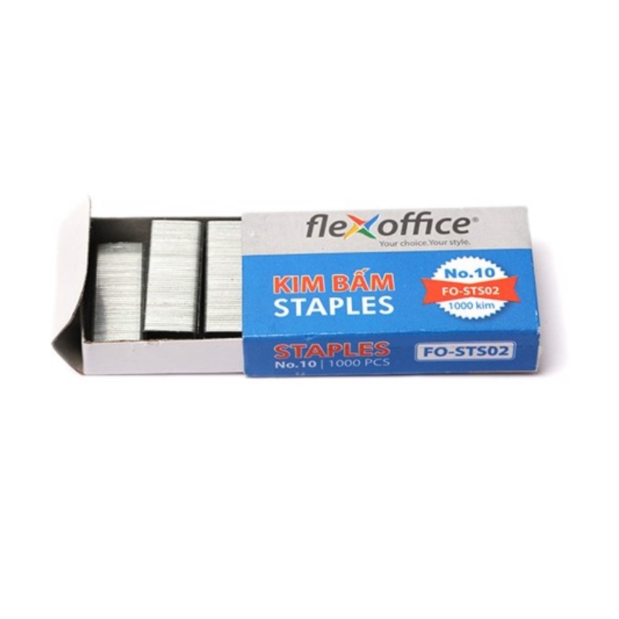 Combo 5 hộp Kim Bấm  số 10 Thiên Long Flexoffice FO-STS02 (Kim bấm số 10)