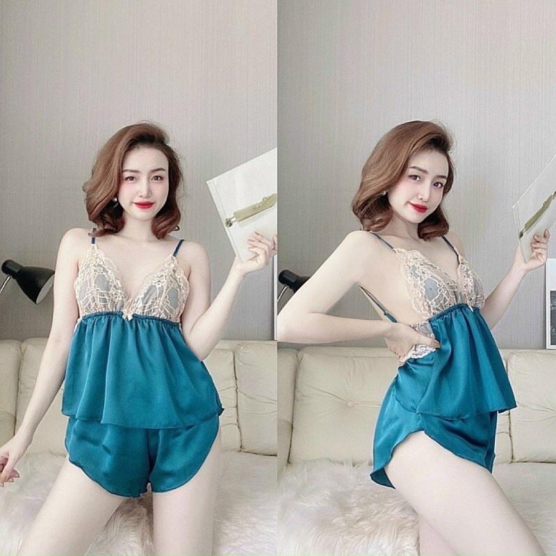 Đồ ngủ bigsize/ Đồ ngủ gợi cảm sexy có mút ngực cột dây sau lưng mã 3