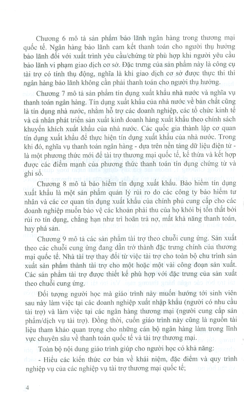 Giáo Trình Tài Trợ Thương Mại Quốc Tế