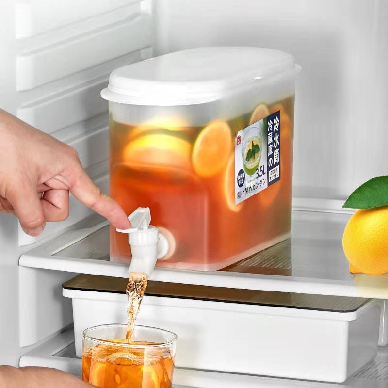 Bình đựng nước có vòi 3,5L , để tủ lạnh ,đựng nước trà ,detox ,nước trái cây tiện dụng và cao cấp ,chịu nhiệt cao