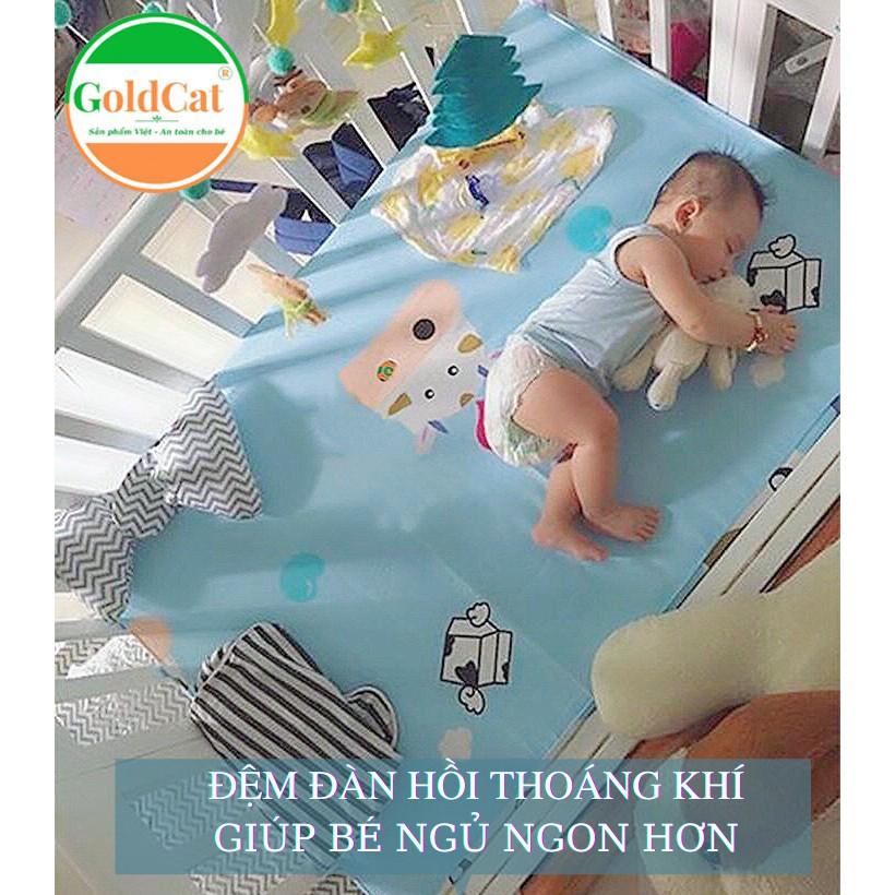 Đệm Cũi Cho Bé GOLDCAT Cắt May Theo Yêu Cầu, Chất Liệu Bông Ép, Độ Dày Tiêu Chuẩn 5cm, Thoáng Khí, Đàn Hồi Tốt