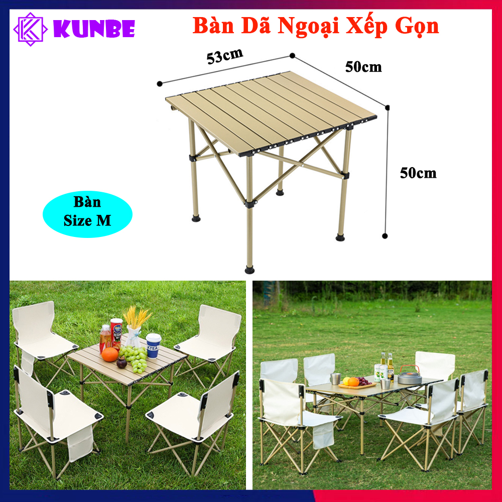 Bàn Dã Ngoại Xếp Gọn KUNBE Phù Hợp Đi Cắm Trại Du Lịch Phượt Picnic Câu Cá