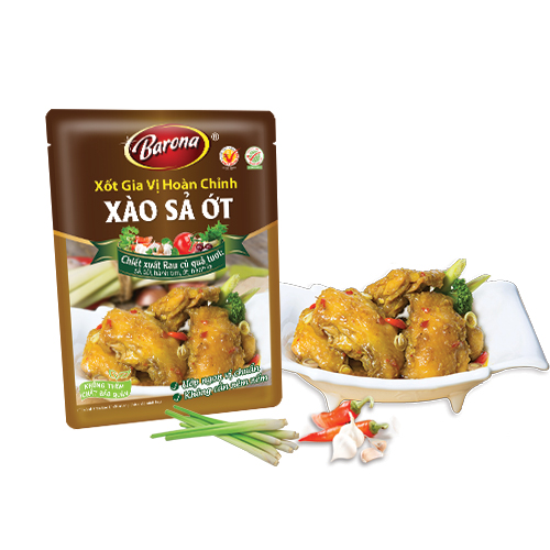 Xốt Gia Vị Hoàn Chỉnh Barona - Xào Sả Ớt 80g