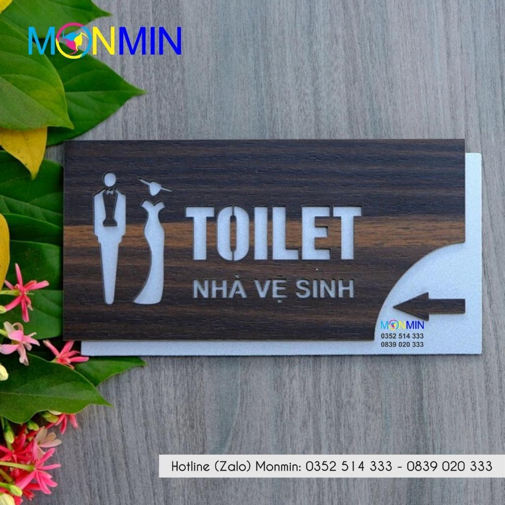 Bảng gỗ trang trí decor Monmin MM006 - Bảng toilet - Bảng phòng vệ sinh - Bảng WC F06