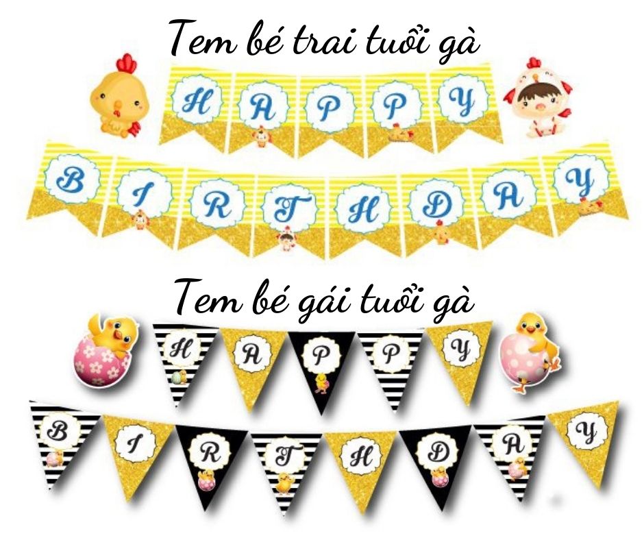 Set Dây Chữ Happy Birthday Màu Nền - Độc Quyền KoolSyle Shop