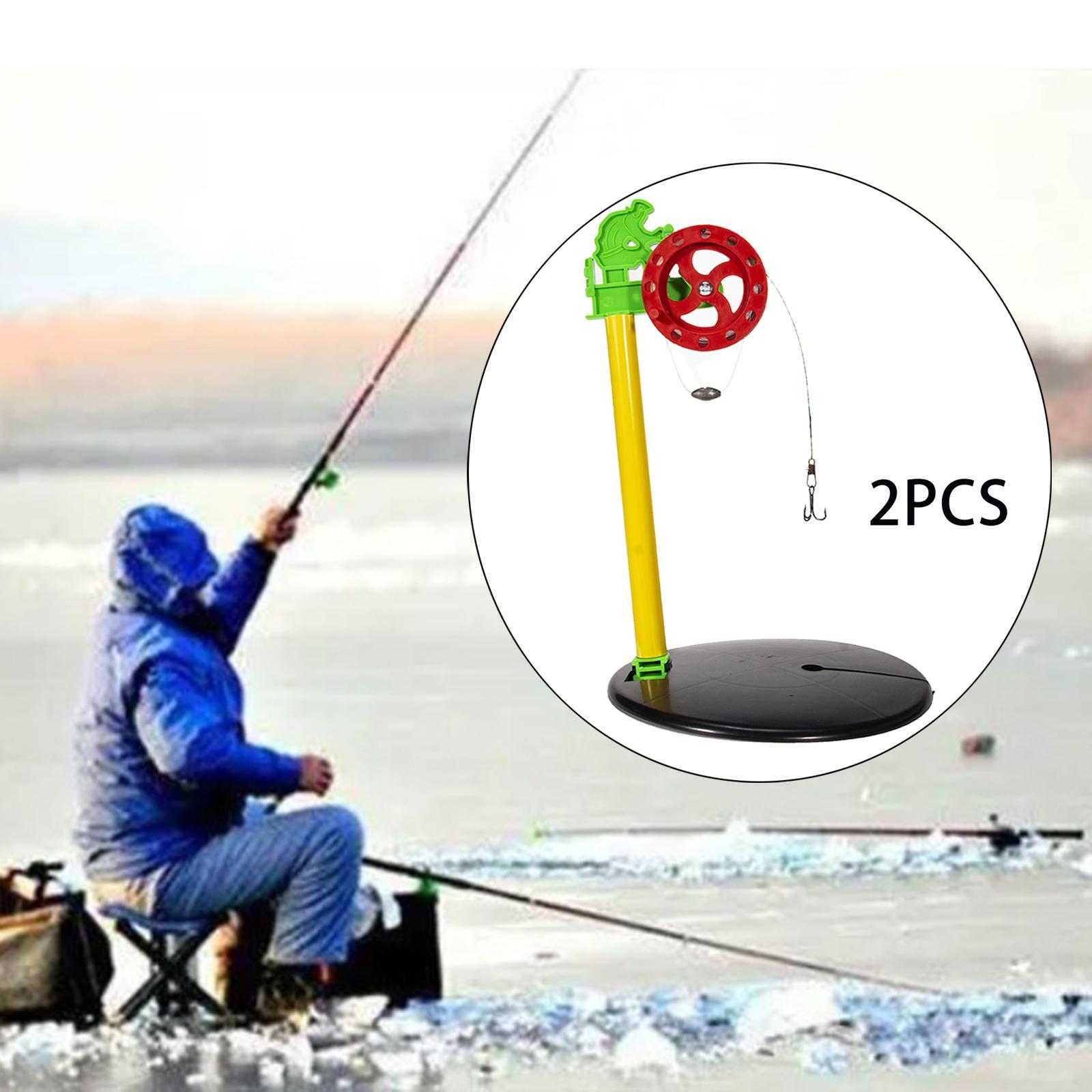 Portable Ice Fishing Rod Tip Marker Pole Equipment With hook pendant