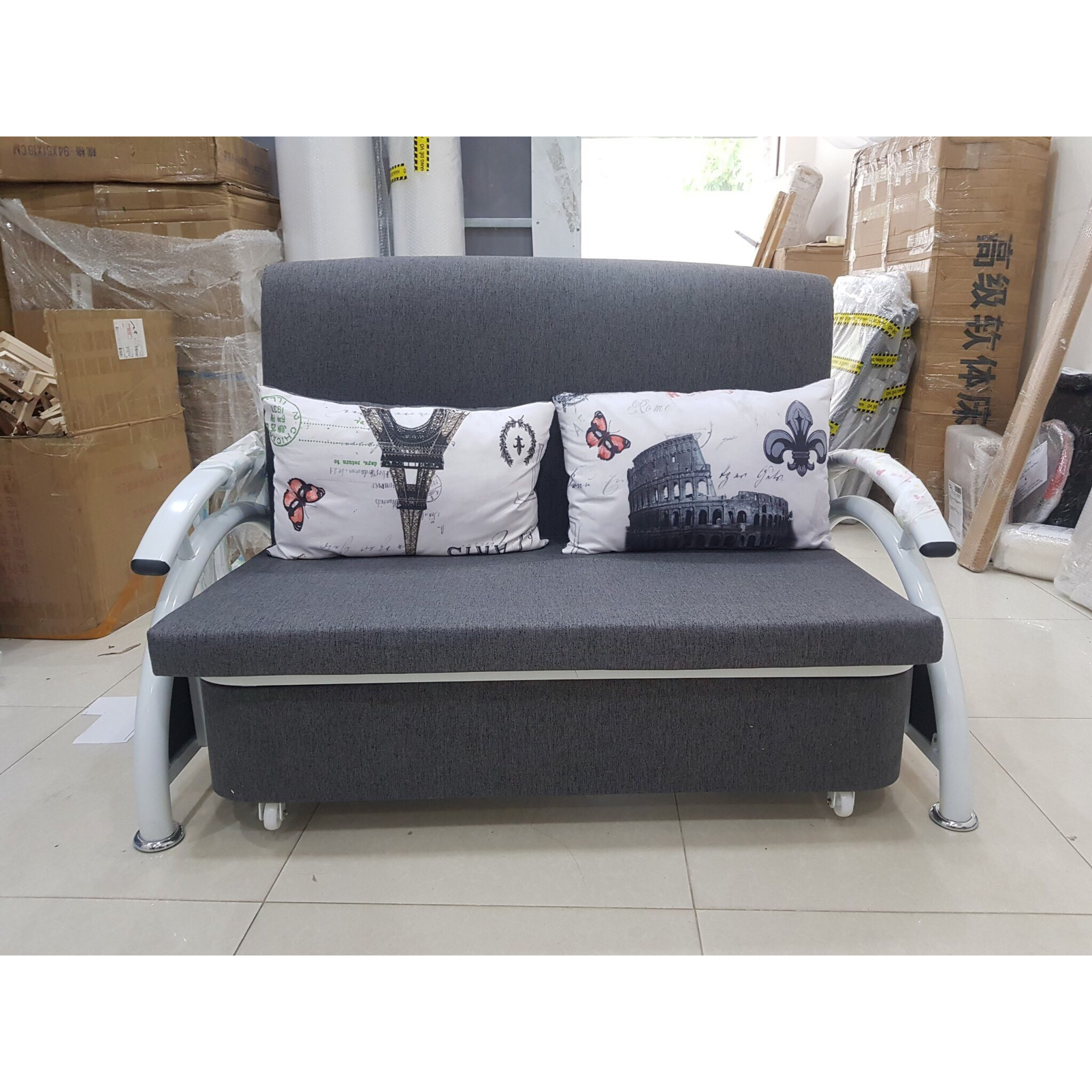 Giường Sofa Cao Cấp , Giường Sofa biến Thành Ghế, Giường Sofa Thông Minh Hiện Đại Sang Trọng Phong Cách Hàn Quốc (1m28*1m9)