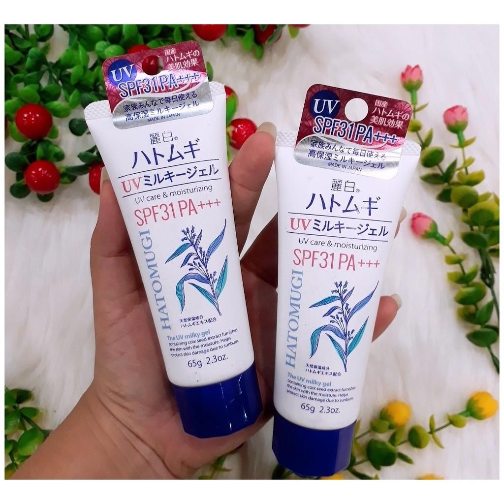 Sữa Dưỡng Thể Trắng Da Chống Nắng Hatomugi SPF31 PA+++ 65g .