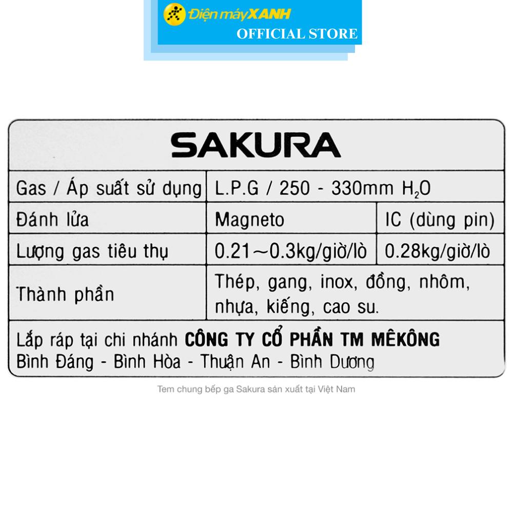 Bếp ga đôi Sakura SA-717PG - Hàng Chính Hãng