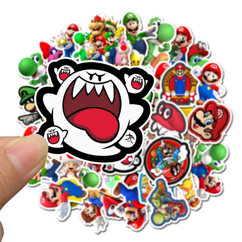 Bộ 50 miếng Sticker hình dán Mario