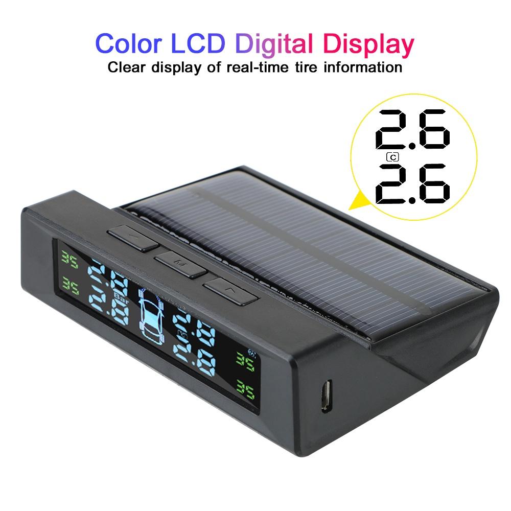 Hệ thống giám sát áp suất lốp xe hơi màn hình LCD sạc qua USB