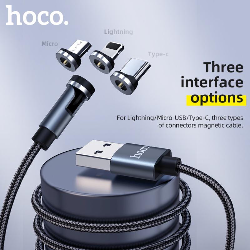 Dây cáp sạc HOCO U94 loại C/micro USB/ 3 trong 1 xoay 360 độ thích hợp cho Samsung Oppo Huawei