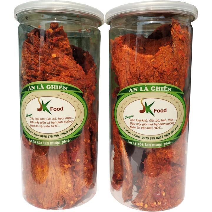COMBO 2 HŨ KHÔ BÒ MỀM SIÊU CAY VÀ 1 HŨ KHÔ GÀ LÁ CHANH SK FOOD