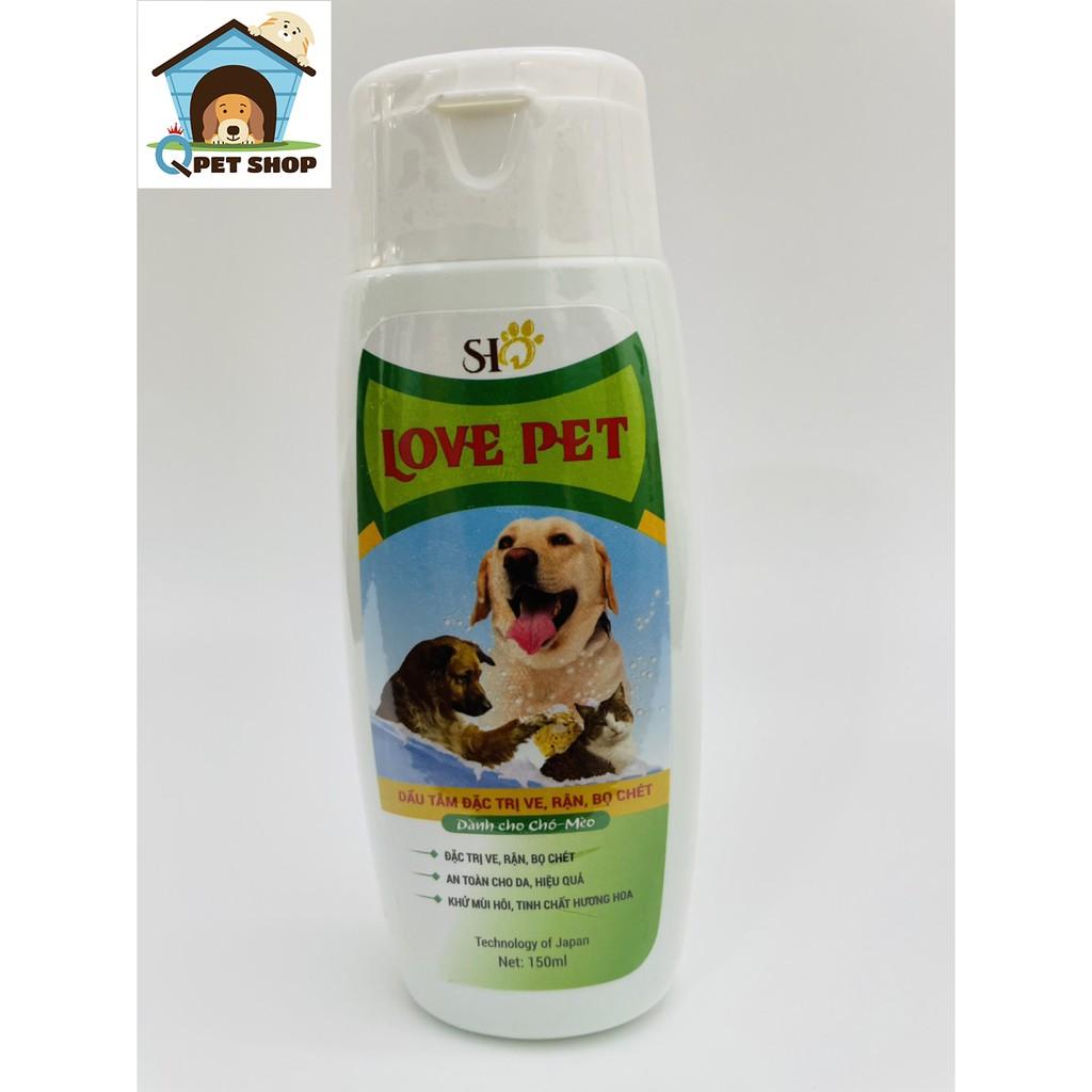 Sữa tắm diệt ve rận chó mèo SH LovePet - SỮA TẮM LOVE PET (Diệt VE, RẬN, BỌ CHÉT) – 150ML