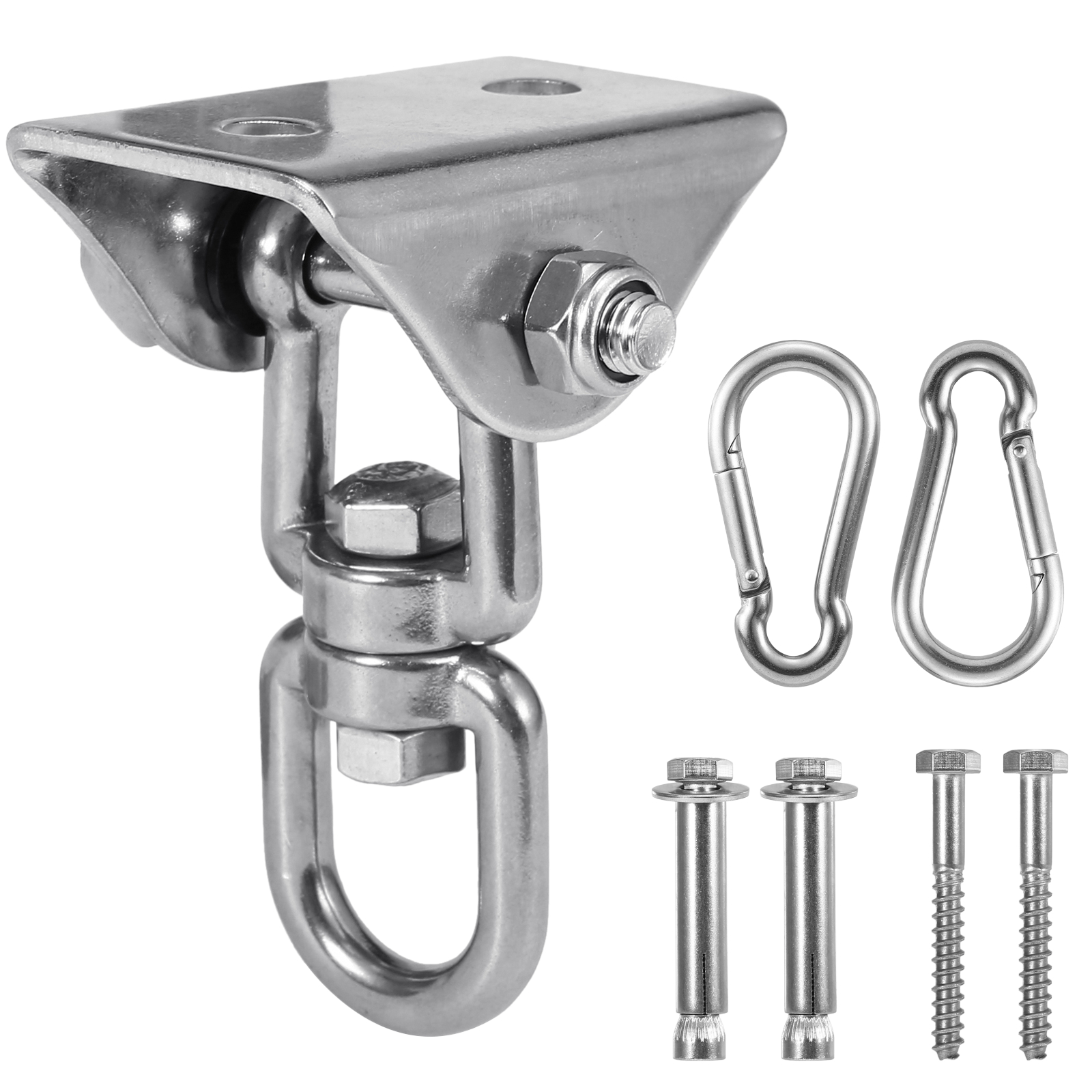 Móc treo xoay hạng nặng bằng thép không gỉ, được làm bằng vật liệu SUS304, chống gỉ, bền và chịu lực cao