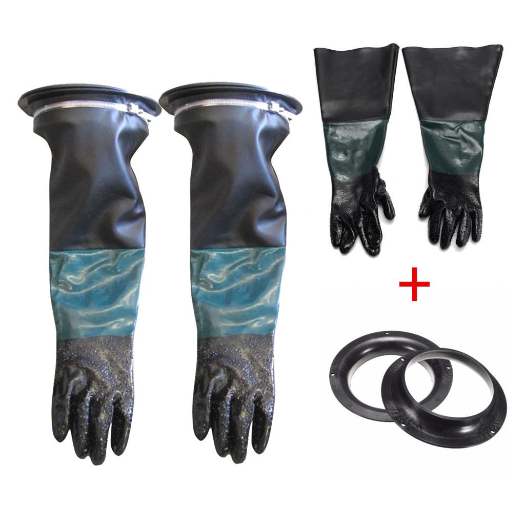 Pair Of Gloves Heavy Duty 210mm Glove Holder & Clamp For Sand Blast Cabinet