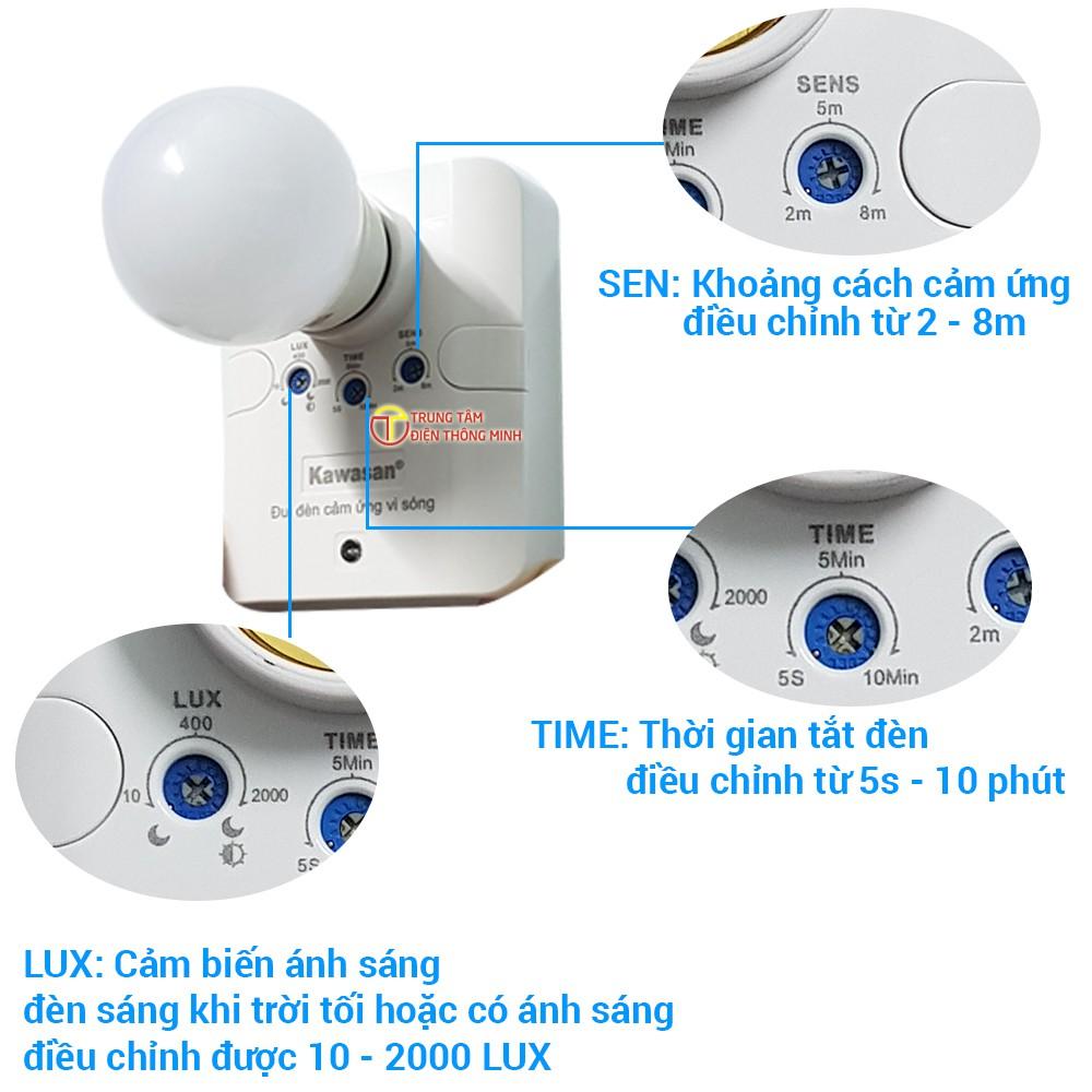 Đế đèn cảm ứng vi sóng Kawasan KW-RS686B - Hàng chính hãng