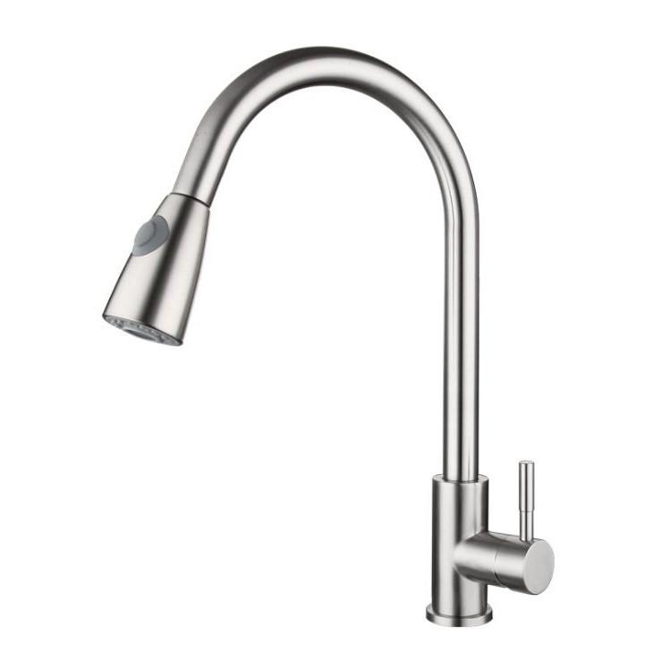 Khuyến mãi - Vòi nước rửa chén Nóng lạnh dây kéo rút INOX 304