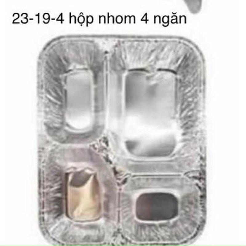 25 cái khay nhôm 3 ngăn, khay nhôm 4 ngăn