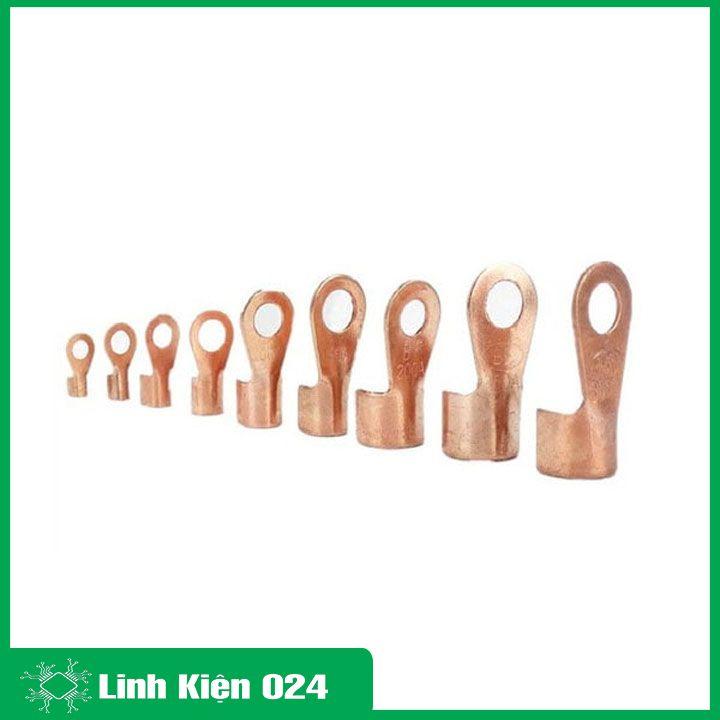 Cos dây điện đồng đỏ OT 5A-100A, cốt bấm nối dây điện, bắt bình ắc quy xe đạp điện, xe máy, loa âm thanh