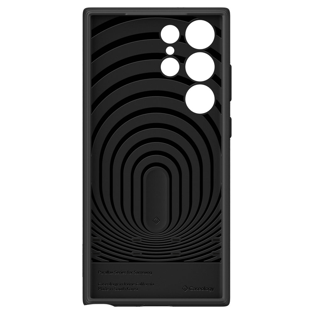 Ốp lưng Spigen Caseology Parallax Matte Black cho Samsung Galaxy S23 Ultra - Thiết kế mỏng nhẹ, chống bẩn, viền camera cao - Hàng chính hãng